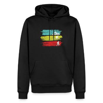Triathlon Sport - Sweat à capuche Premium bio Homme - noir - Devant - Nico (187cm)