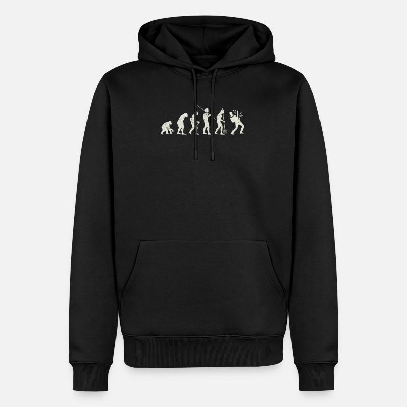 Gitarre Evolution - Männer Premium Bio Hoodie - Schwarz