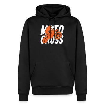 Motocross dirtbike pour garçons enfants - Sweat à capuche Premium bio Homme - noir - Devant - Nico (187cm)