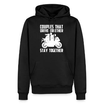 Couples That Drive Together Stay Together - Men’s Premium Organic Hoodie - black - Front - Nico (187cm)