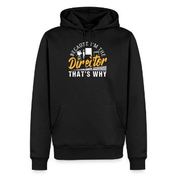Theater - Männer Premium Bio Hoodie - Schwarz - Vorne - Nico (187cm)