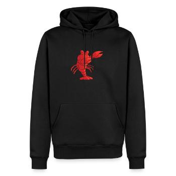 Roter Hummer, der Hummer-Geschenk tupft - Männer Premium Bio Hoodie - Schwarz - Vorne - Nico (187cm)
