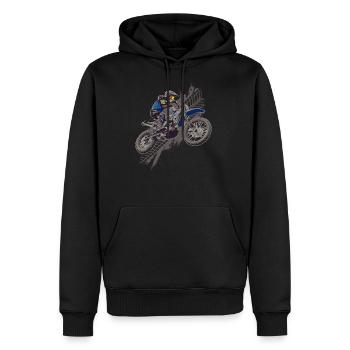 Motocross Dirt Bike motard hors route - Sweat à capuche Premium bio Homme - noir - Devant - Nico (187cm)