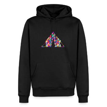 tente - Sweat à capuche Premium bio Homme - noir - Devant - Nico (187cm)