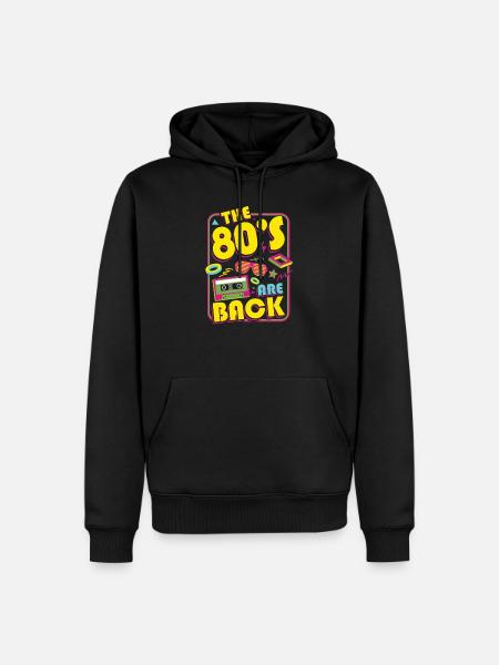 80s retro party - Men’s Premium Organic Hoodie - black