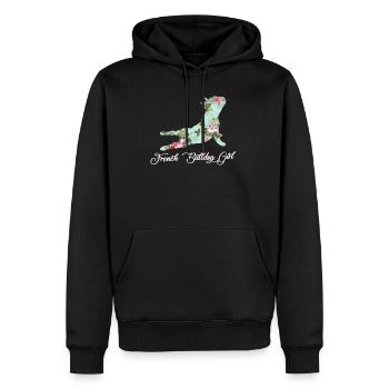 Nouveau cadeau d'amoureux de bouledogue français - Sweat à capuche Premium bio Homme - noir - Devant - Nico (187cm)