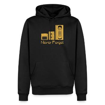 N'oubliez jamais la cartouche de disque VHS de disque - Sweat à capuche Premium bio Homme - noir - Devant - Nico (187cm)