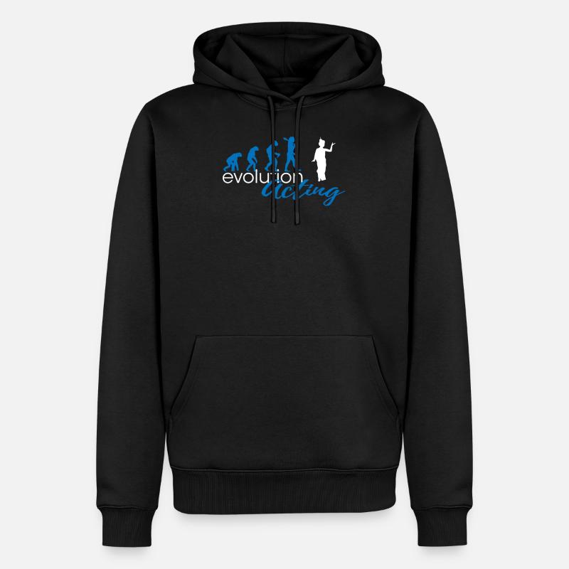 Acting Evolution - Männer Premium Bio Hoodie - Schwarz