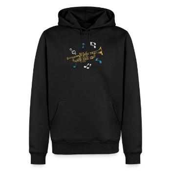 Trompete Instrument - Männer Premium Bio Hoodie - Schwarz - Vorne - Nico (187cm)