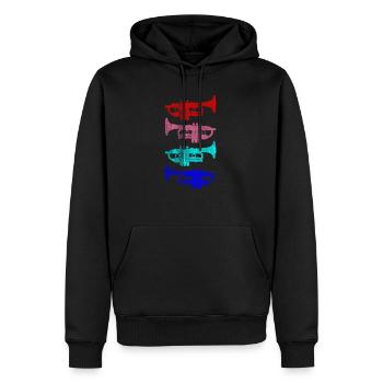 Trompete Instrument - Männer Premium Bio Hoodie - Schwarz - Vorne - Nico (187cm)