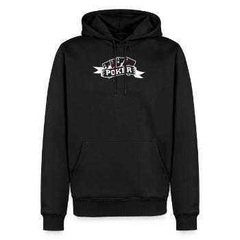 Poker Spielkarten Asse - Männer Premium Bio Hoodie - Schwarz - Vorne - Nico (187cm)