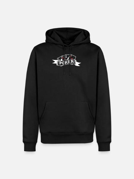 Poker playing cards aces - Men’s Premium Organic Hoodie - black