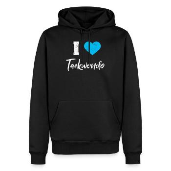 Taekwondo - Sweat à capuche Premium bio Homme - noir - Devant - Nico (187cm)