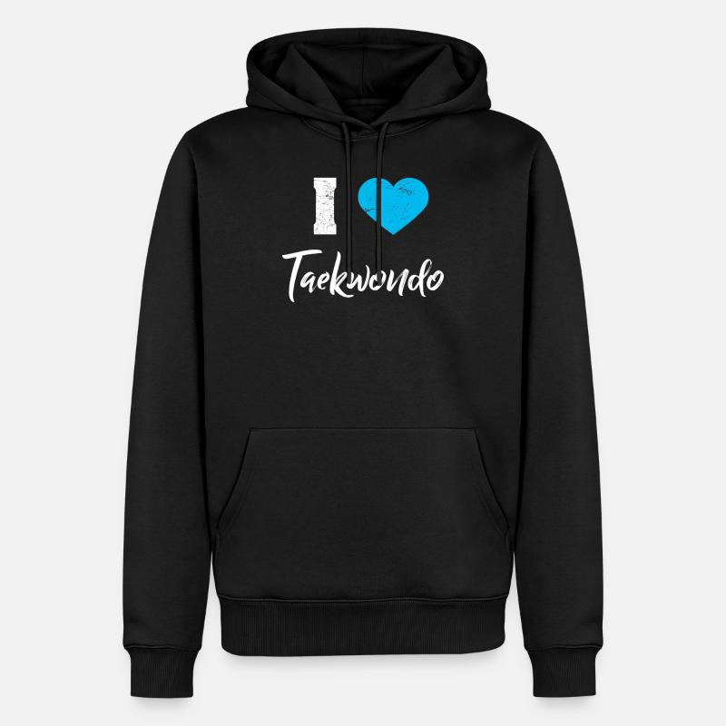 Taekwondo - Männer Premium Bio Hoodie - Schwarz