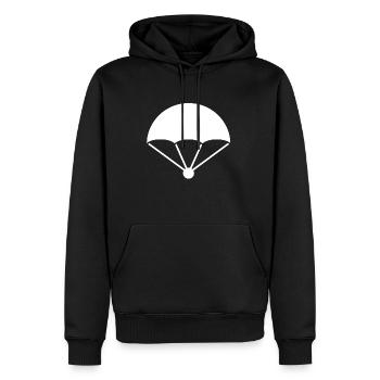 parachute - Men’s Premium Organic Hoodie - black - Front - Nico (187cm)