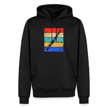 Basson - Sweat à capuche Premium bio Homme - noir - Devant - Nico (187cm)