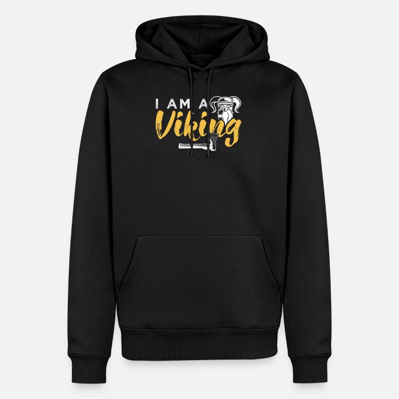 Wikinger - Männer Premium Bio Hoodie - Schwarz