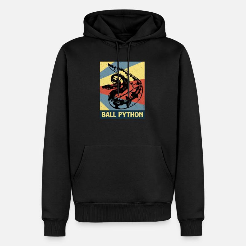 Python - Sweat à capuche Premium bio Homme - noir
