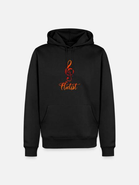 flute - Men’s Premium Organic Hoodie - black