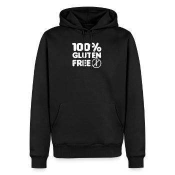 Zöliakie 100% Gluten-freies Geschenk - Männer Premium Bio Hoodie - Schwarz - Vorne - Nico (187cm)