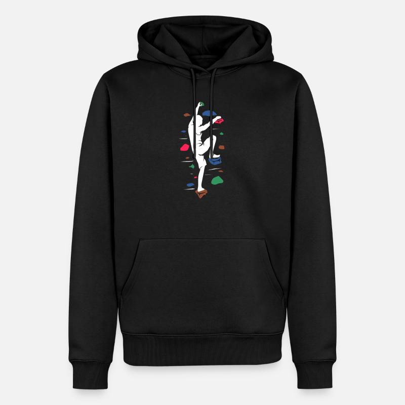 Grimpeurs grimper en salle - Sweat à capuche Premium bio Homme - noir
