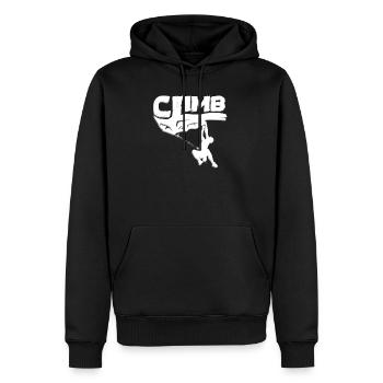 Grimpeurs grimper Boulderer bouldern cadeau - Sweat à capuche Premium bio Homme - noir - Devant - Nico (187cm)