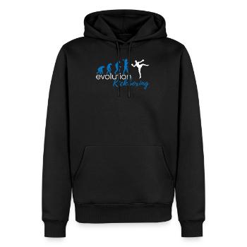 Kickboxing Evolution - Männer Premium Bio Hoodie - Schwarz - Vorne - Nico (187cm)