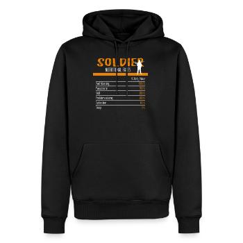 Ingrédients du soldat - Sweat à capuche Premium bio Homme - noir - Devant - Nico (187cm)