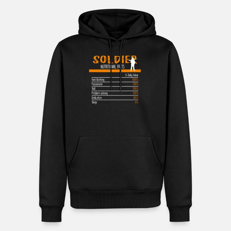 Ingrédients du soldat - Sweat à capuche Premium bio Homme - noir