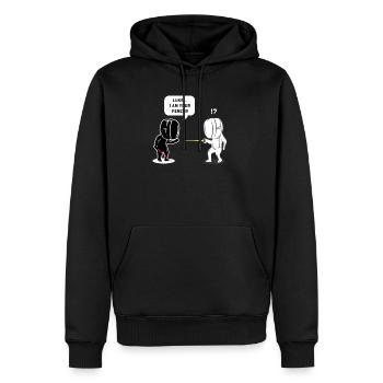 Escrime Escrimeur Florett Degen cadeau - Sweat à capuche Premium bio Homme - noir - Devant - Nico (187cm)