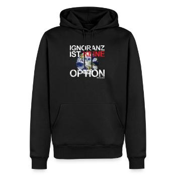 Fridays for Future - Ignoranz ist keine Option - Männer Premium Bio Hoodie - Schwarz - Vorne - Nico (187cm)