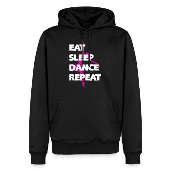 Essen Sie Schlaf-Tanz-Wiederholung - Männer Premium Bio Hoodie - Schwarz - Vorne - Nico (187cm)