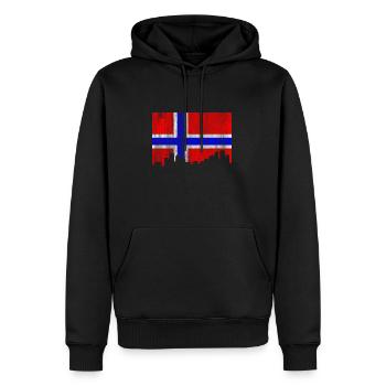 Norwegen - Männer Premium Bio Hoodie - Schwarz - Vorne - Nico (187cm)