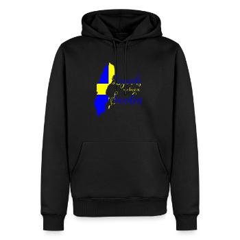 Héros de la Suède - Sweat à capuche Premium bio Homme - noir - Devant - Nico (187cm)