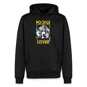 Poodle Lover - Standardpoodle , Caniche, Dog Dad - Sweat à capuche Premium bio Homme - noir - Devant - Nico (187cm)