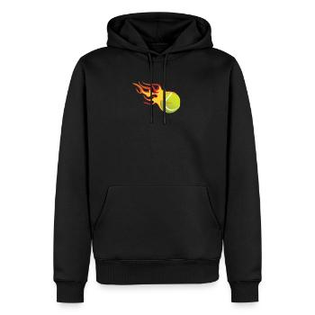 Fireball as tennis ball, tennis - Men’s Premium Organic Hoodie - black - Front - Nico (187cm)