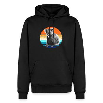 Koala - Sweat à capuche Premium bio Homme - noir - Devant - Nico (187cm)