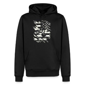 Parachutisme parachutisme parachutiste parachutisme - Sweat à capuche Premium bio Homme - noir - Devant - Nico (187cm)