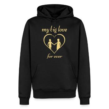 My Big Love For Ever- My big love - Men’s Premium Organic Hoodie - black - Front - Nico (187cm)