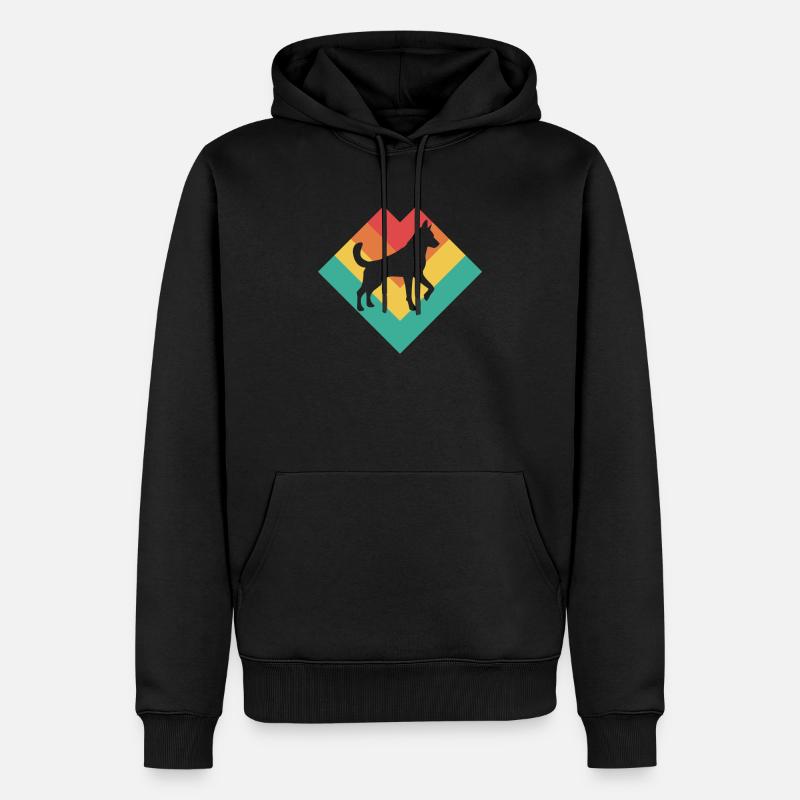 propriétaires de chiens - Sweat à capuche Premium bio Homme - noir