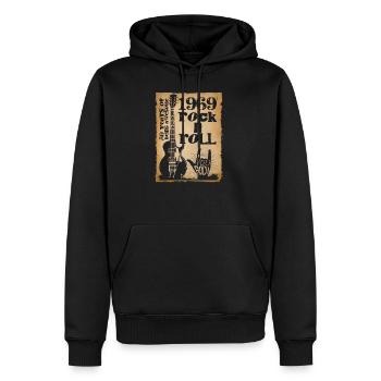 retro 1969 - Männer Premium Bio Hoodie - Schwarz - Vorne - Nico (187cm)