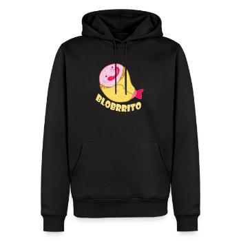 Blobfisch - Männer Premium Bio Hoodie - Schwarz - Vorne - Nico (187cm)