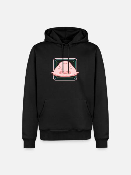 Blobfisch Tiefsee Grumpy Introvertiert Geschenk - Männer Premium Bio Hoodie - Schwarz