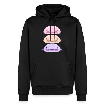 Blobfish Deep Sea Grumpy Introverted Gift - Men’s Premium Organic Hoodie - black - Front - Nico (187cm)