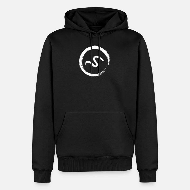 worm - Sweat à capuche Premium bio Homme - noir