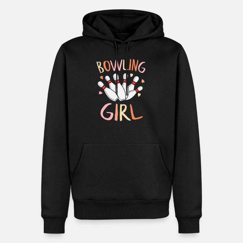 Fille de bowling - Sweat à capuche Premium bio Homme - noir
