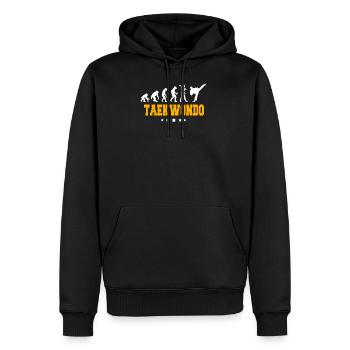 TAEKWONDO - Men’s Premium Organic Hoodie - black - Front - Nico (187cm)