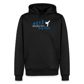 Évolution du Hapkido - Sweat à capuche Premium bio Homme - noir - Devant - Nico (187cm)