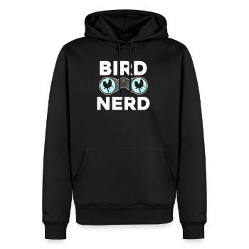 Ornithologiste ornithologue amateur - Sweat à capuche Premium bio Homme - noir - Devant - Nico (187cm)