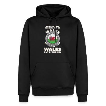 Pays de Galles - Sweat à capuche Premium bio Homme - noir - Devant - Nico (187cm)